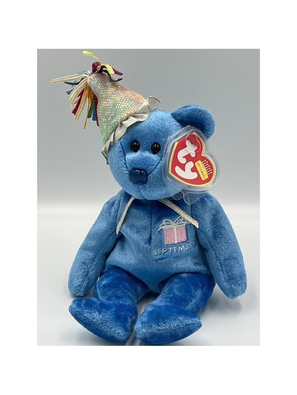 September Birthday Bear Vintage 2002 Ty Beanie Babies MWMTS Tag Protector